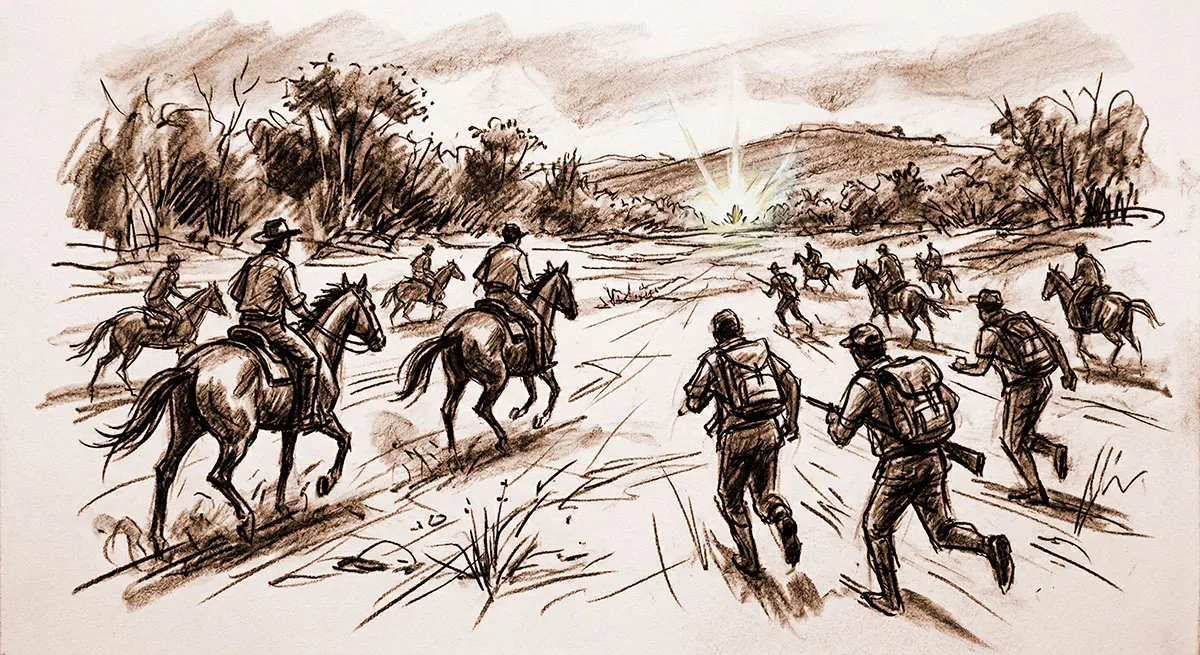Garimpeiros chegando a Serra Pelada durante a corrida do ouro